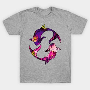 Koi Fish Trippy Glitch Art Psychedelic Glitchcore T-Shirt